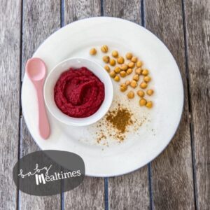 Beetroot and chickpea puree