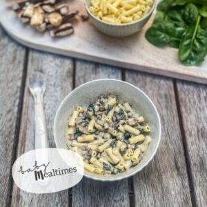 Mushroom spinach pasta